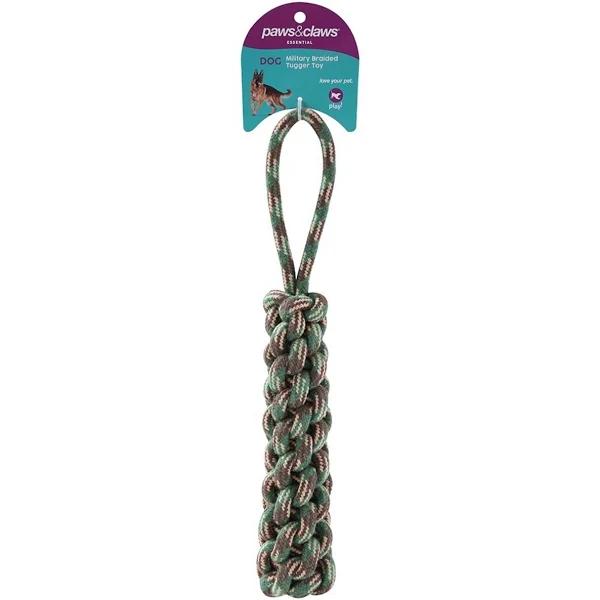 Paws and Claws & Military 35x4cm Braided Tugger Toy Assorted