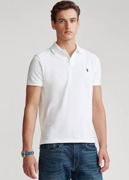 Polo Ralph Lauren Custom Slim Fit Polo Shirt - White