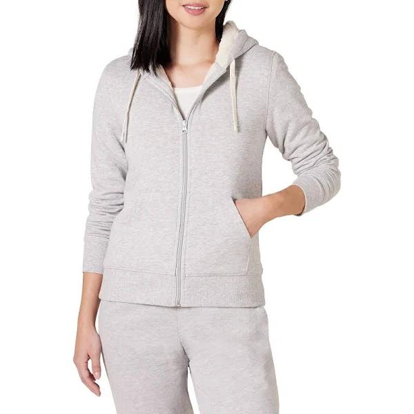 Amazon Essentials Women's Sherpa-Lined Fleece Full-Zip Hooded Jacket (Available in Plus Size)