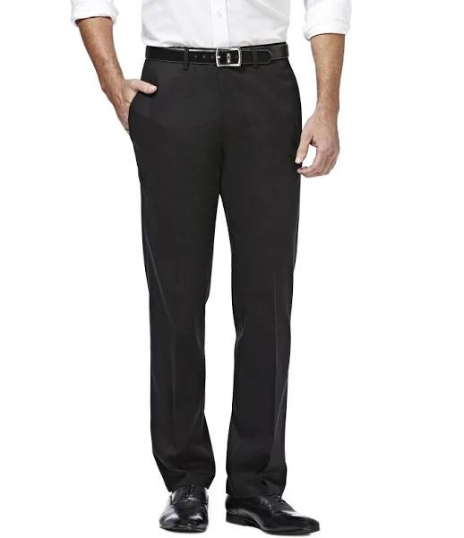 Haggar Men's Premium No Iron Khaki Slim Fit Flat Front Casual Pant