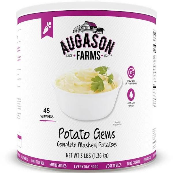 Augason Farms Potato Gems Complete Mashed Potatoes #10 Can, 48 oz