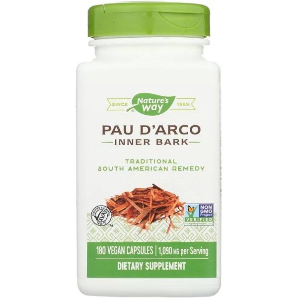 Nature's Way, Pau D'Arco, Inner Bark, 545 mg, 180 Vegan Capsules