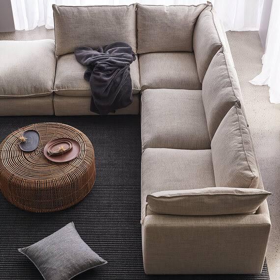 Sorrento Fabric Modular Sofa Ivory by Freedom