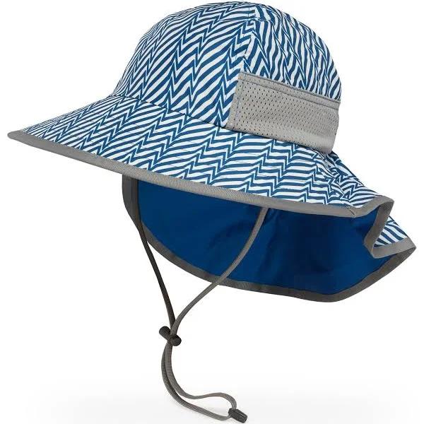 Sunday Afternoons Kids Play Hat (Blue Electric Stripe) - Large