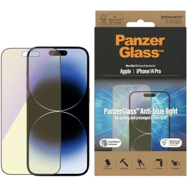 PanzerGlass Apple iPhone 14 Pro Anti-blue Light Screen Protector,Ultra-Wide Fit, - 2792