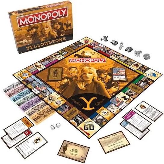 Monopoly: Yellowstone | Buy, Sell, Trade Spaces Featuring Locations from The Paramount Network Show | Collectible Classic Monopoly Game |