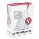 Code V, 60 Pack Custom Fit Liners, Recycling, Clear, simplehuman