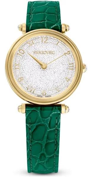 Swarovski Crystalline Wonder (35mm) Silver Dial / Emerald Watch