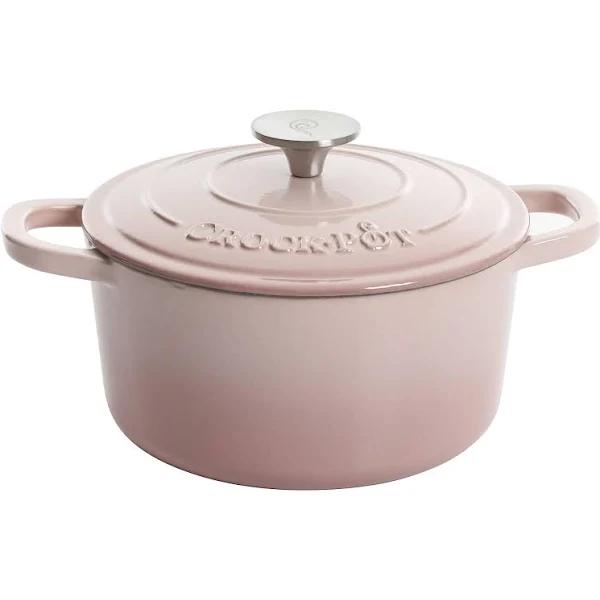 Crock-Pot Artisan Round Enameled Cast Iron Dutch Oven, 7-Quart, Blush Pink