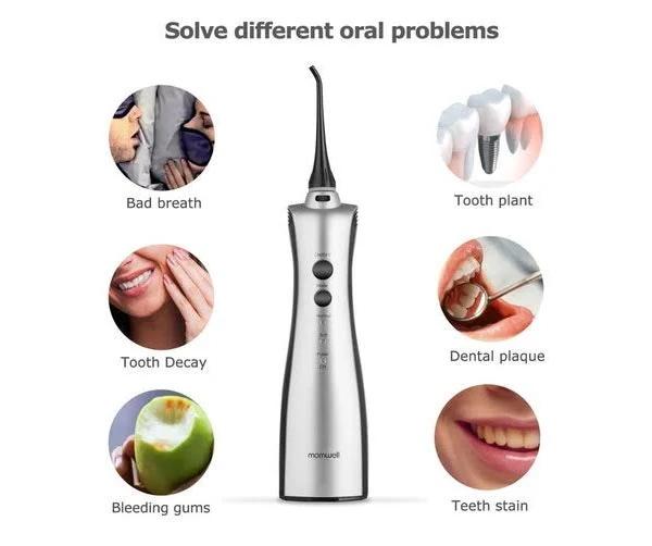 Mornwell D50BS Adults Electric Oral Irrigator Portable Water Flosser Inductive Dental Water Flosser Teeth Cleaner