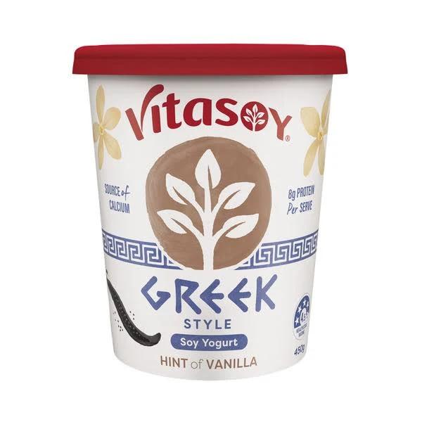 Vitasoy Greek Style Soy Yogurt Hint of Vanilla 450g