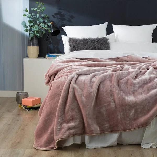 Heavy Weight Acrylic Mink Rose Blanket (220 x 240cm) by Renee Taylor