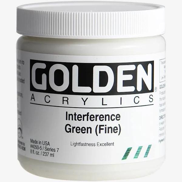 Golden : Heavy Body Acrylic Paint : 236ml : Green Fine Interference