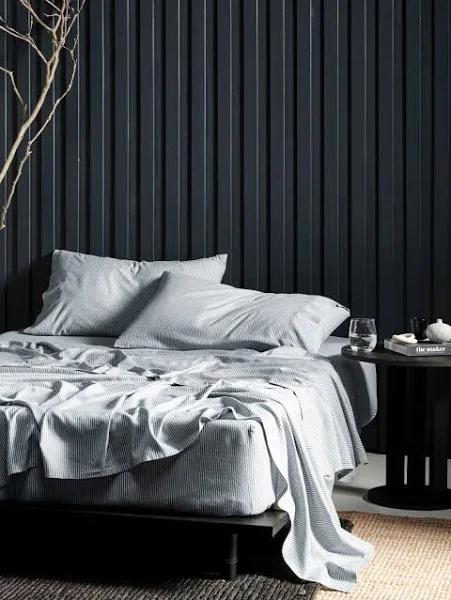 Linen House Rejeaneration Adrie Sheet Set | Single | Charcoal