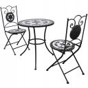 vidaXL - 3 Piece Bistro Set Steel - Greyish White