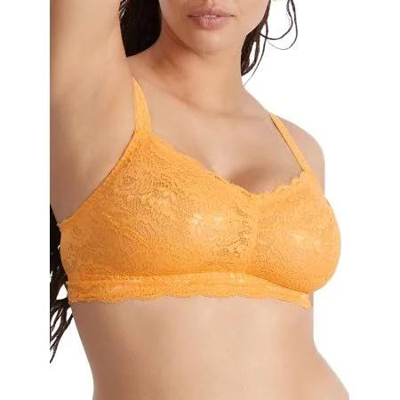 Cosabella Women's Never Say Never Curvy Sweetie Bralette, Yellow, Medium, Lace Bralette