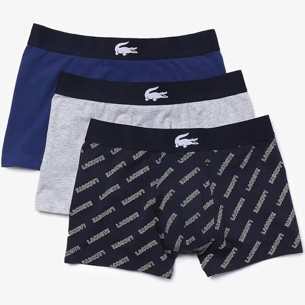 Lacoste Trunks Stretch Cotton 3 Pack Blue X-Large