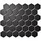 Black Honeycomb Porcelain Mosaic Tile Matt Swatch - The Build