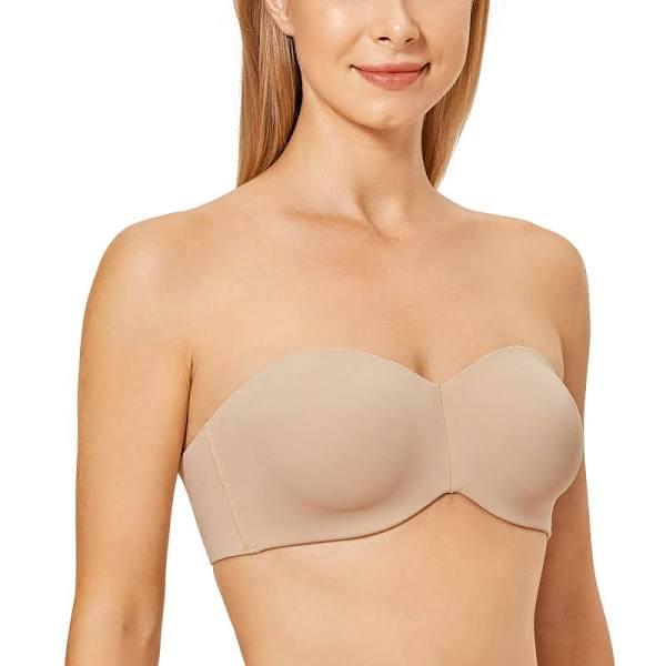 DELIMIRA Women's Non-Padded Underwire Minimizer Support Strapless Bra