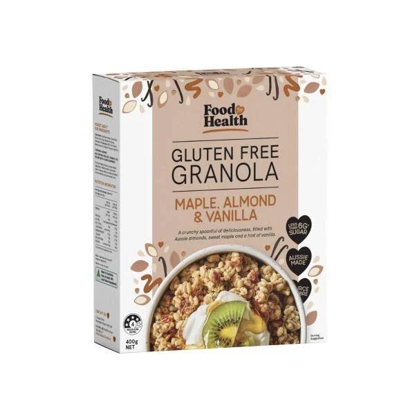 Food for Health Gluten Free Granola Maple almond & Vanilla