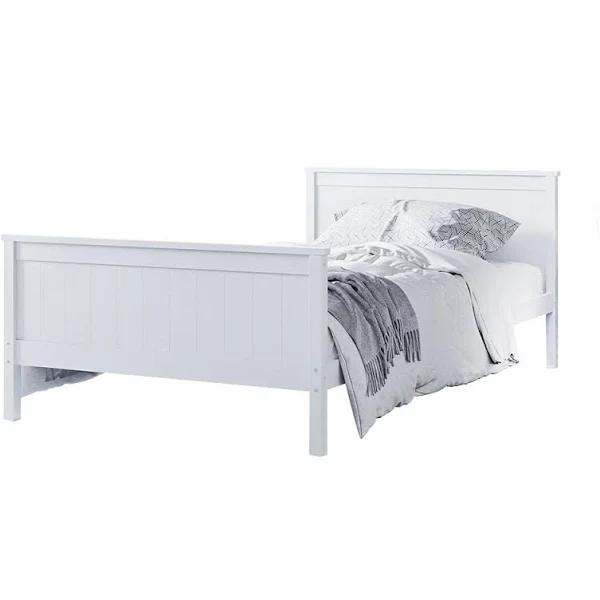 Tertia Solid Pine Timber Bed Frame - Single - White