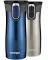 Contigo 2013280 Autoseal West Loop Stainless Steel Travel Mug With Easy-clean Lid, 16-Ounce, Monaco Blue;Grey, 2-Pack