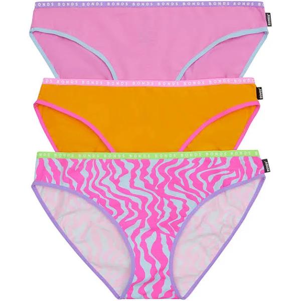 Bonds Women's Hipster Bikini Briefs 3-Pack - Hit Refresh/Juicy Fruity/Berry Sorbet 10