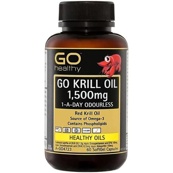 Go Healthy Krill Oil 1,500mg Capsules 60