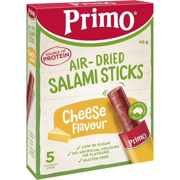 Primo Air-Dried Salami Sticks Cheese Flavour 90g