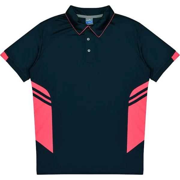 Aussie Pacific - Mens Tasman Polo Shirt - Navy/Neon/Pink