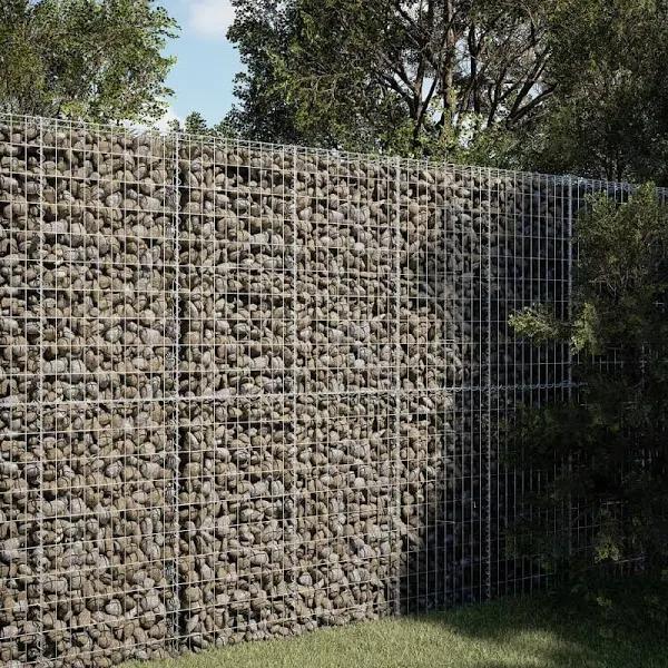 Gabion Basket with Cover 150x100x200 cm Galvanised Iron vidaXL