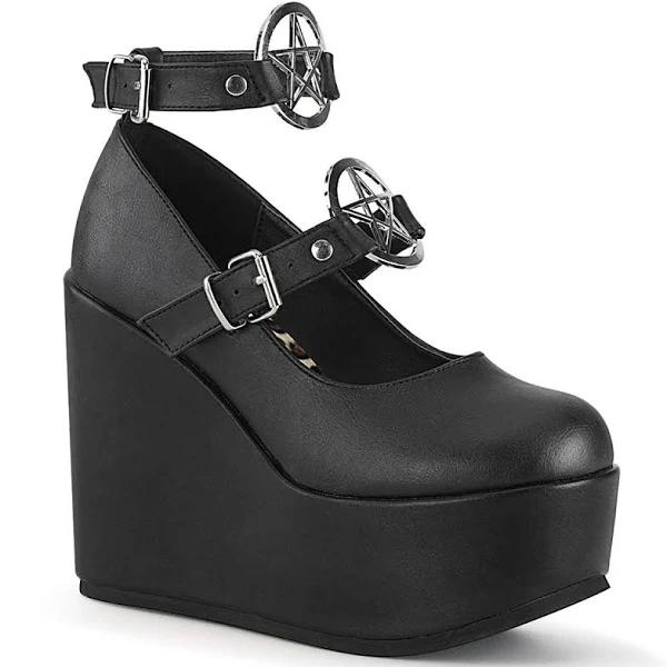 POISON-99-1 Black Vegan Leather US 6