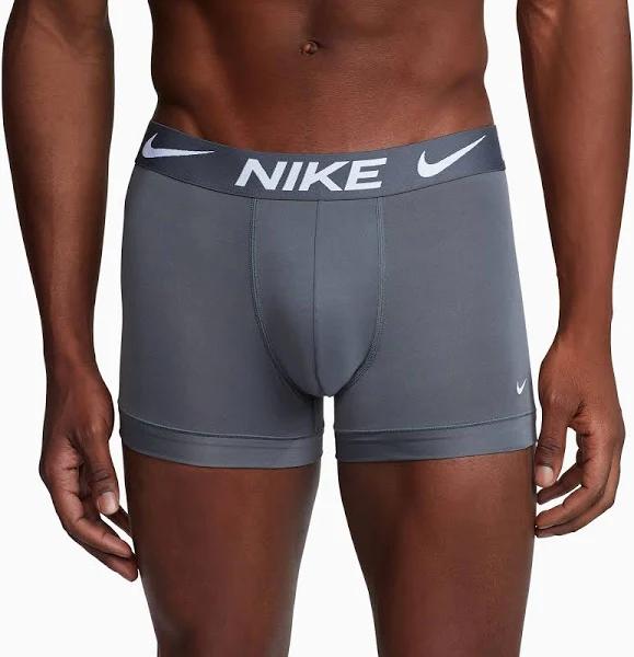 Nike Men's Dri-FIT Essential Micro Trunk 3pk - Black/Dark Grey/Blue Size Small - AfterPay & zipPay Available