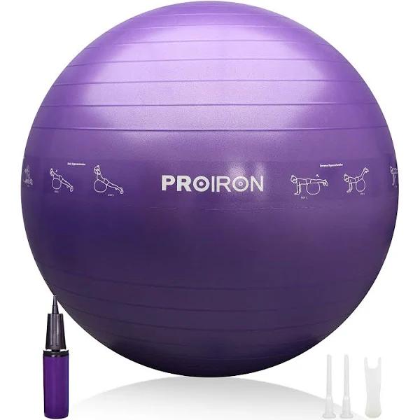 PROIRON Extra Thick Exercise Ball With Postures, Yoga Ball 55cm 65cm 75cm, Anti-burst Gym Ball, Swiss Ball With Pump For Yoga, Pilates, Fitness