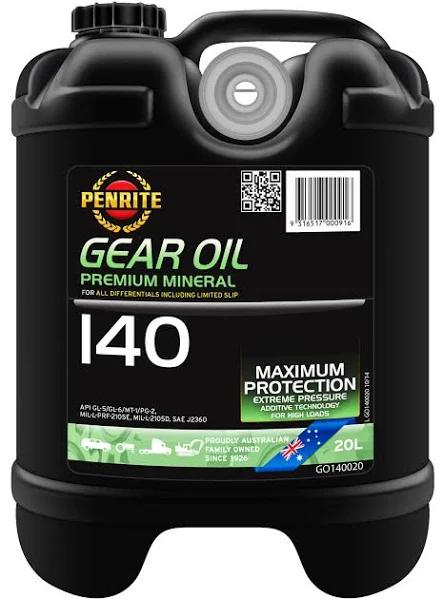 Penrite Gear Oil 140 20L - GO140020