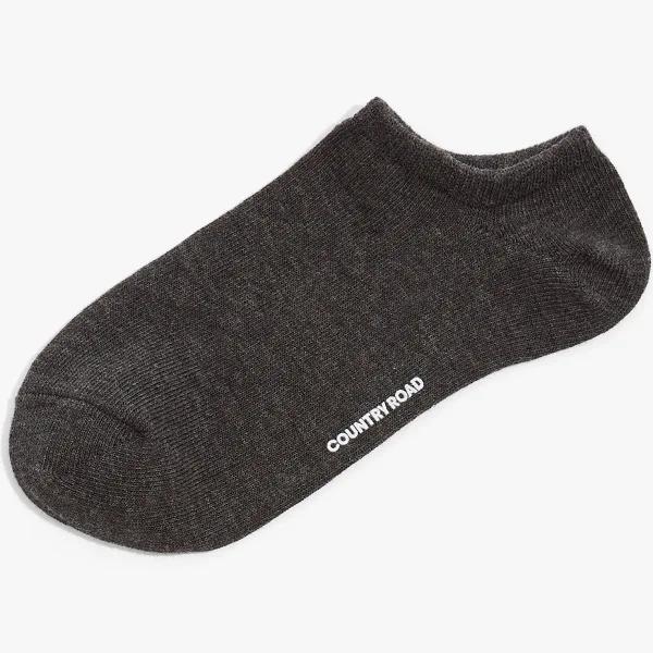 Country Road Sneaker Sock One Size Charcoal Marle AU498183