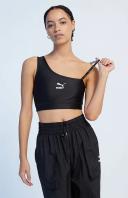 Dare To Women's Crop Top in Black, Size Large, Polyester/Elastane by Puma