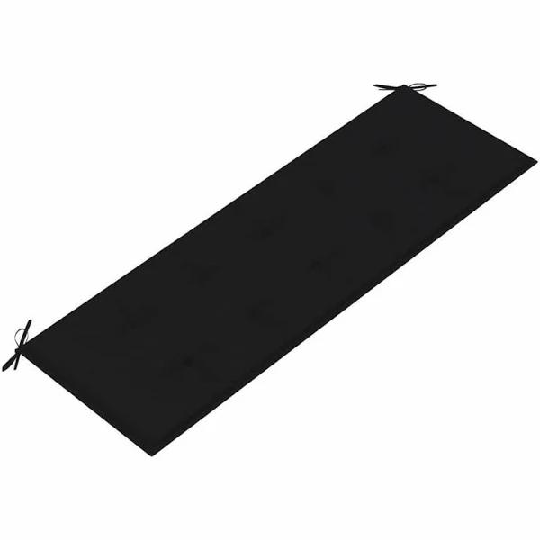 vidaXL - Garden Bench Cushion - Black - 150x50x3 cm