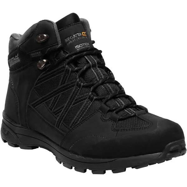 Regatta Mens Samaris Mid II Hiking Boots Black/Granite 11 UK