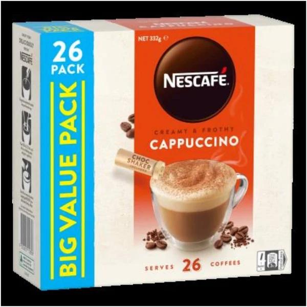 Nescafe Cappuccino Coffee Sachets 26 Pack