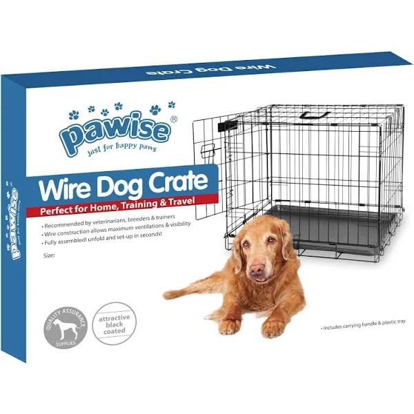 Dog Wire Crate - Portable Collapsible Travel Kennel - Pet Puppy Cage