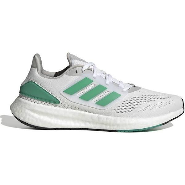 Adidas Pureboost 22 Mens Running Shoes White/Green US 8