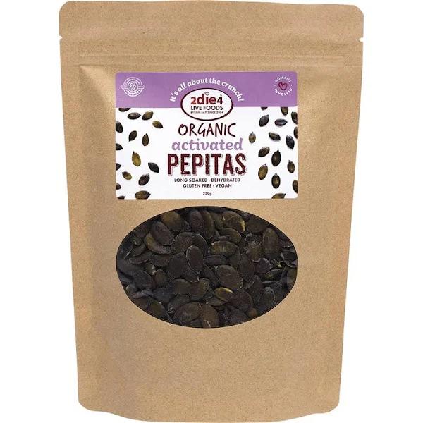 2Die4 Live Foods Activated Organic Pepitas - 250g