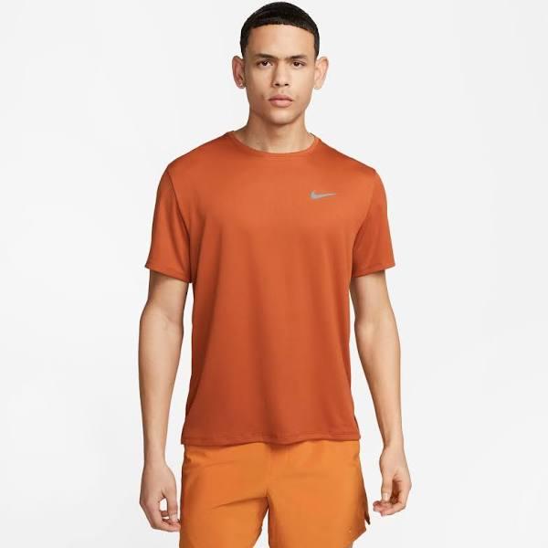 Nike Mens Dri-FIT UV Miller Running Tee Orange XXL