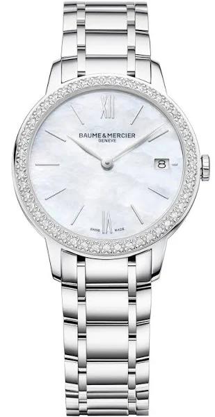 Baume & Mercier Classima Quartz Date Diamond Set Women's Watch 31mm