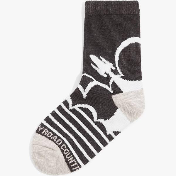 Country Road Boys Rocket Socks Charcoal Marle in Size 4-6