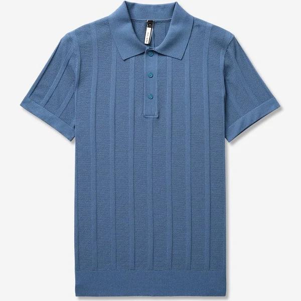 Calibre - Men's Textured Tech Knit Polo Peacock | Size M