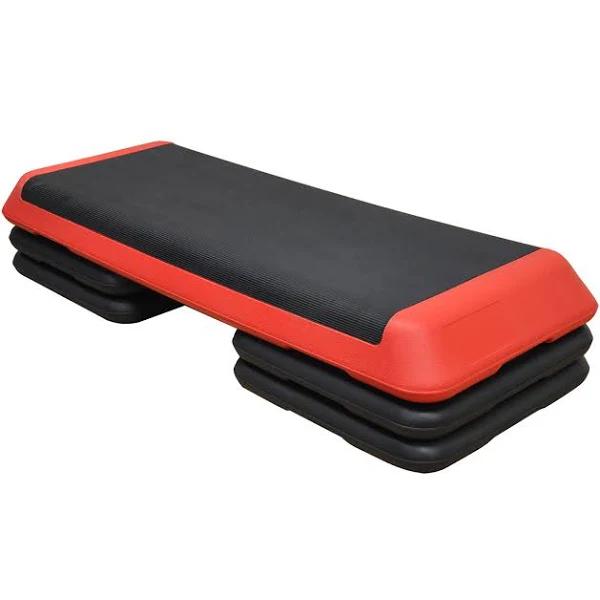 XL - Aerobic Step - 110cm*40cm Cardio Exercise Stepper - Red Stepper 4 Risers - AfterPay & zipPay Available