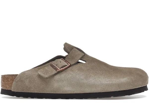 Birkenstock Boston Soft Footbed Suede Taupe