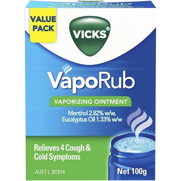 Vicks VapoRub Ointment Decongestant Chest Rub 100g